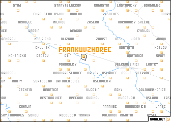 map of Frankŭv Zhořec