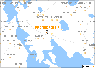 map of Frännafälle