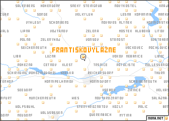 map of Františkovy Lázně