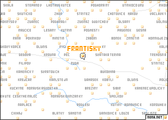 map of Františky