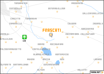 map of Frascati