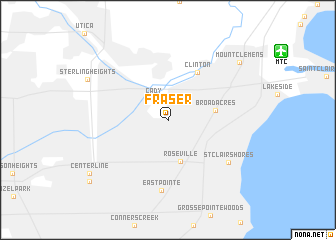 map of Fraser