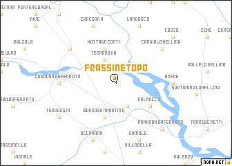 map of Frassineto Po
