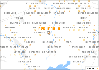 map of Frauenalb