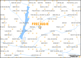map of Frécaudie