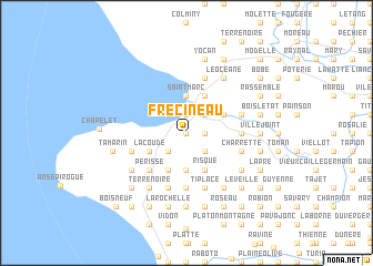 map of Frécineau