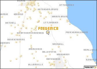 map of Frederica