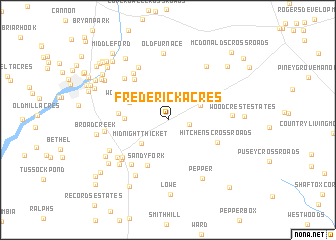 map of Frederick Acres