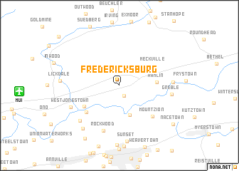 map of Fredericksburg