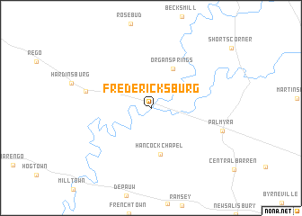 map of Fredericksburg