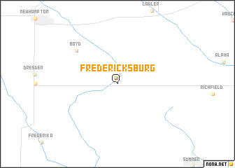 map of Fredericksburg