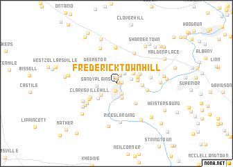 map of Fredericktown Hill