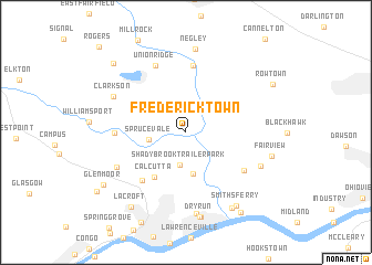 map of Fredericktown