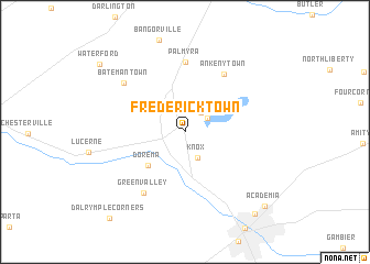 map of Fredericktown