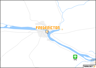 map of Fredericton