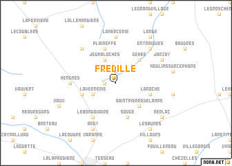 map of Frédillé