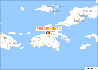 map of Fredriksdal