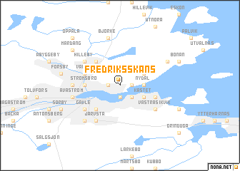 map of Fredriksskans