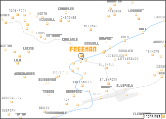 map of Freeman