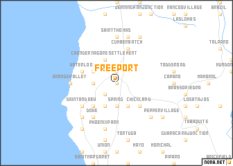 Freeport Trinidad And Tobago Map Nona Net   Locmap FREEPORT  61.5846667X10.33X 61.2486667X10.57 