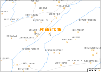 map of Freestone