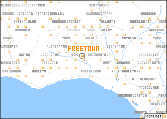 map of Free Town