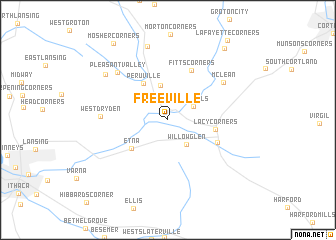 map of Freeville