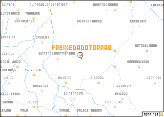 map of Freixeda do Torrão