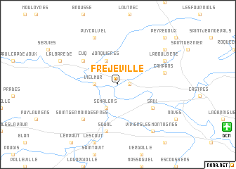 map of Fréjeville