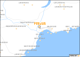 map of Fréjus