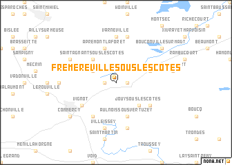 map of Frémeréville-sous-les-Côtes