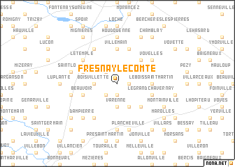 map of Fresnay-le-Comte