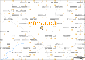 map of Fresnay-lʼÉvêque