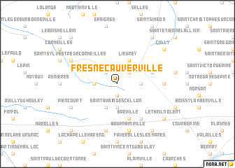 map of Fresne-Cauverville