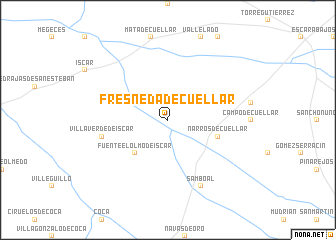 map of Fresneda de Cuéllar