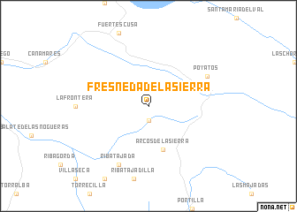 map of Fresneda de la Sierra