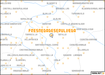 map of Fresneda de Sepúlveda