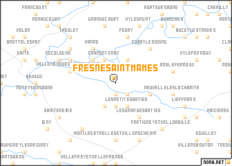 map of Fresne-Saint-Mamès