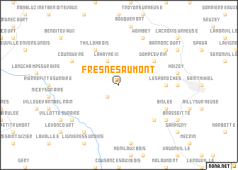 map of Fresnes-au-Mont