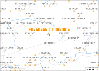 map of Fresnes-en-Tardenois