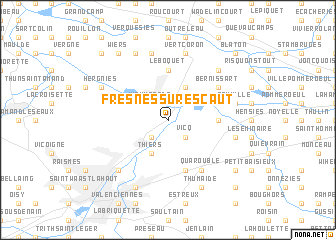 map of Fresnes-sur-Escaut