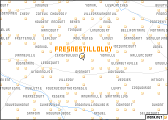 map of Fresnes-Tilloloy