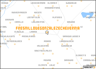 map of Fresnillo de González Echeverría