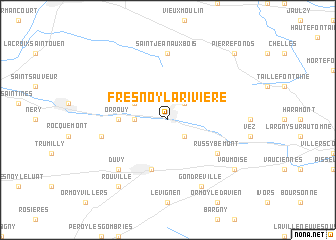 map of Fresnoy-la-Rivière