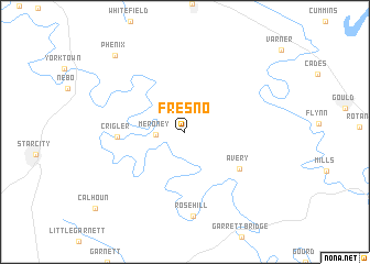 map of Fresno