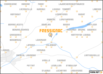 map of Fressignac