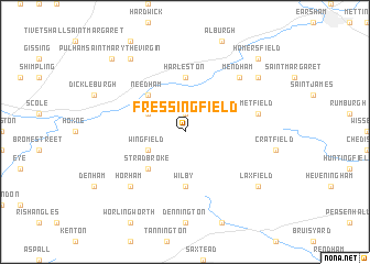 map of Fressingfield