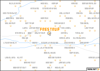 map of Frestrup