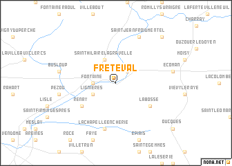 map of Fréteval