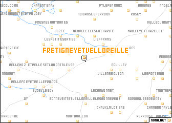 map of Frétigney-et-Velloreille